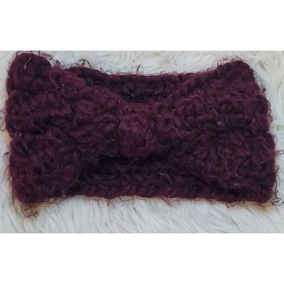 Old Navy Accessories - Old Navy Wide Headband Ear Warmer Chunky Acrylic Knit Burgundy Women's